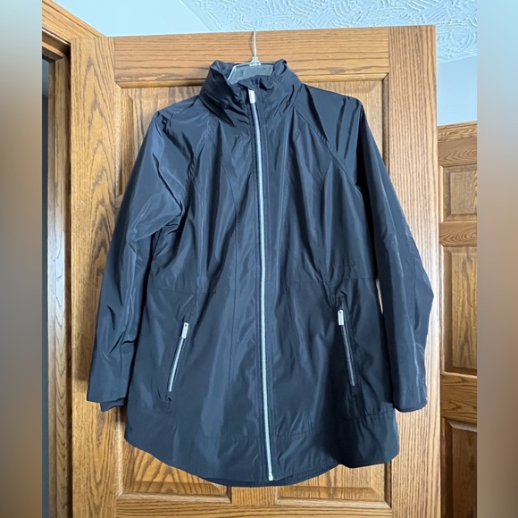 Calvin Klein Performance Black Zip-Up Jacket with concealed hood-Size Small - Picture 1 of 8
